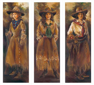 Cowgirls Triptych
